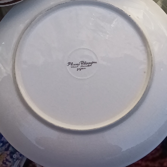 Large dinner plate plum blossom hand-painted in China - Picture 3 of 3